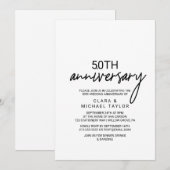 Fantasievolle kalligrafie jubileum kaart (Voorkant / Achterkant)