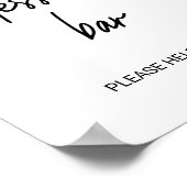 Fantasievolle kalligrafie trouw dessertbar bord poster (Hoek)