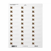 Fantasievolle kerstadreslabels etiket (Full Sheet)