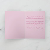 Fantasievolle Kerstboom Roze Persoonlijk Feestdagen Kaart (Binnen)