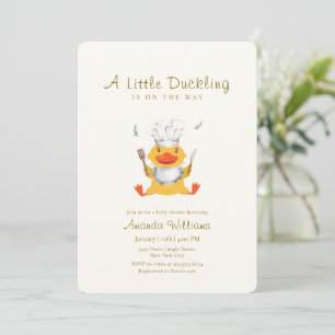 Fantasievolle Kleine Eendje Chef Eend Baby Shower Kaart