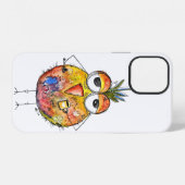 Fantasievolle Kleurrijke Vogel Die Koffie Drinkt iPhone Hoesje (Achterkant horizontaal)