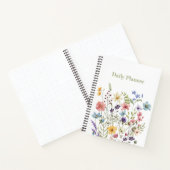 Fantasievolle Kleurrijke Wilde Bloem Bloei Lente Notitieboek (Binnen)