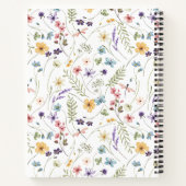 Fantasievolle Kleurrijke Wilde Bloem Bloei Lente Notitieboek (Achterkant)