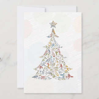 fantasievolle krabbels kerstboom feestdagenkaart