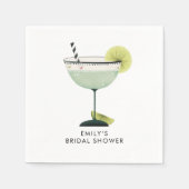 Fantasievolle Margaritas Cocktailnaam Bruidsfeest Servet (Voorkant)