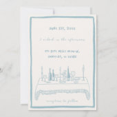 Fantasievolle Misty Blue Save The Date Uitnodiging (Achterkant)