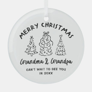 Fantasievolle Oudern Zwangerschapsaankondiging Glas Ornament