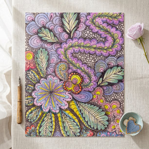 Fantasievolle Pastel Bloemige Handgetekende Doodle Legpuzzel