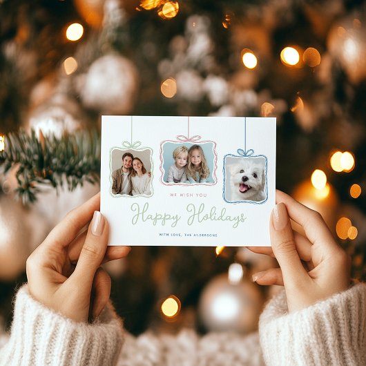 Fantasievolle pastelcadeaudoos foto feestdagenkaart