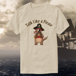 Fantasievolle Piratenhond Karakter Unisex T-shirt