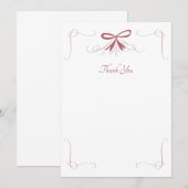 Fantasievolle Strik Lint Bedankkaartjes Bedankkaart (Voorkant / Achterkant)