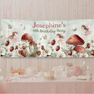 fantasievolle tuinfee verjaardag lange custom spandoek