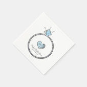 Fantasievolle verlovingsring bruiloftsshower servet (Hoek)