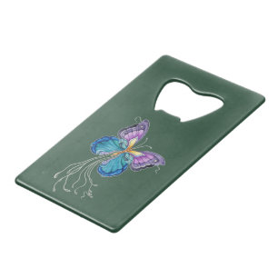 Fantasievolle Vlinder Creditkaart Flessenopener