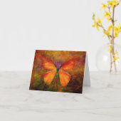 Fantasievolle vlinder notitiekaart (Gele Bloem)