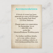 Fantasievolle Vogels Verliefd Bruiloft Enclosureka Informatiekaartje (Achterkant)