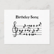 Fantasievolle Vogelsong Muziek Verjaardagsansichtk
