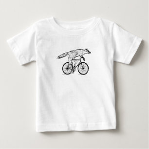 Fantasievolle Vos op Fiets Kunstprint
