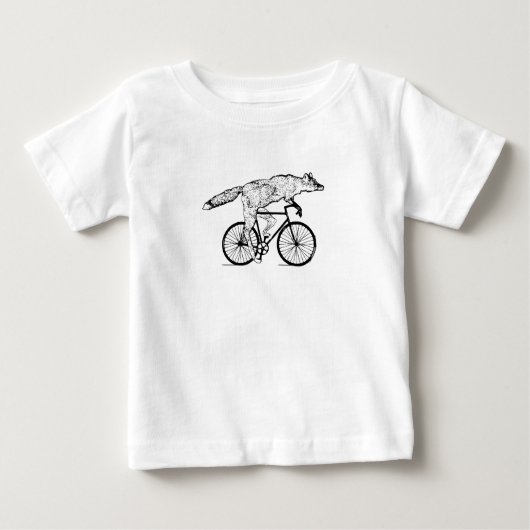 Fantasievolle Vos op Fiets Kunstprint (Voorkant)