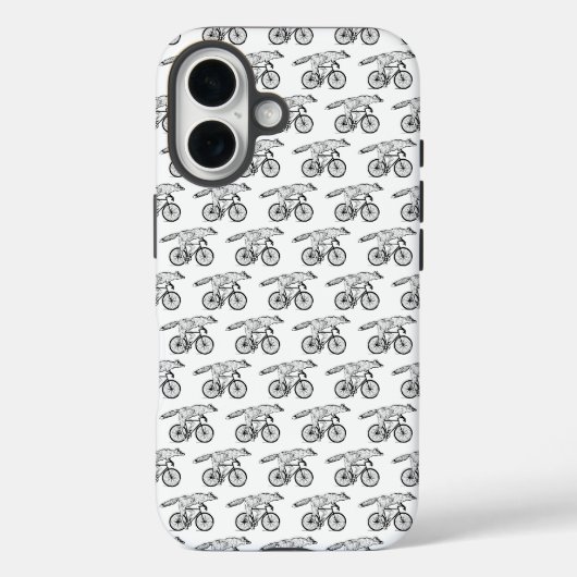 Fantasievolle Vos op Fiets Kunstprint Case-Mate iPhone Case (Achterkant)