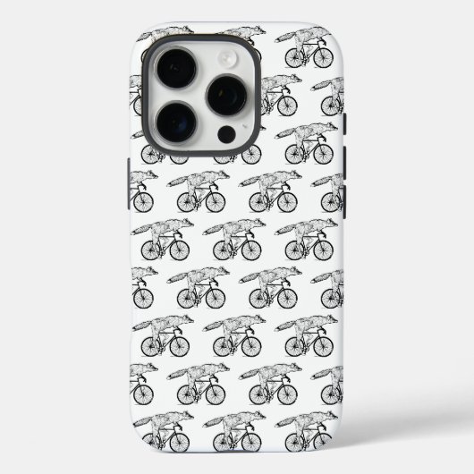 Fantasievolle Vos op Fiets Kunstprint Case-Mate iPhone Case (Achterkant)