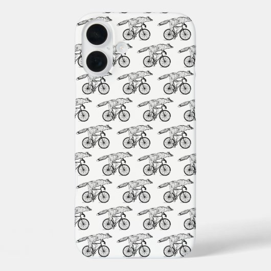Fantasievolle Vos op Fiets Kunstprint Case-Mate iPhone Case (Achterkant)