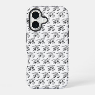 Fantasievolle Vos op Fiets Kunstprint iPhone 16 Hoesje