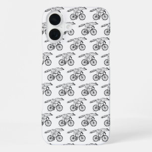 Fantasievolle Vos op Fiets Kunstprint iPhone 16 Plus Hoesje