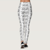 Fantasievolle Vos op Fiets Kunstprint Leggings (Achterkant)