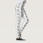 Fantasievolle Vos op Fiets Kunstprint Leggings (Rechts)