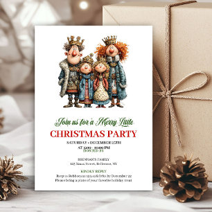 Fantasievolle Watercolor Familie Feestelijke Parti Kaart