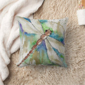 Fantasievolle Waterkleur Libelle Kussen (Deken)