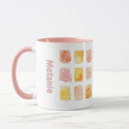 Fantasievolle Waterverf Doodle Koffie Mok (Links)