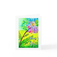 Fantasievolle Waterverf Paardenbloem Kaart