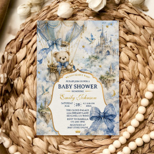Fantasievolle Waterverf Teddybeer Heet Lucht Ballo Kaart