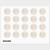 Fantasievolle Wilde Bloem Florale Aangepaste Bruil Ronde Sticker (Vel)