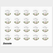 Fantasievolle Wintergroen Blad Ronde Sticker (Vel)