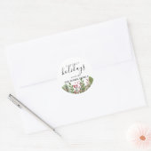 Fantasievolle Wintergroen Blad Ronde Sticker (Envelop)