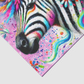 Fantasievolle Zebra Bloemige Madelief Decoupage Tissuepapier (Detail)
