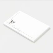 Fantasievolle Zwarte Strik Volledige Naam of Namen Post-it® Notes (Schuin)