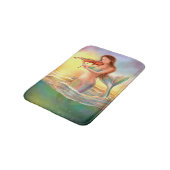 fantasievrije spelen op viool in de zonsondergang  badmat (Gekanteld)