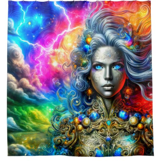 fantasievrouw douchegordijn (Voorkant)