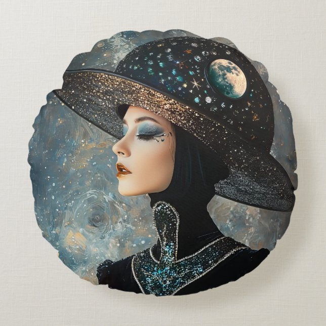 fantasievrouw rond kussen (Voorkant)