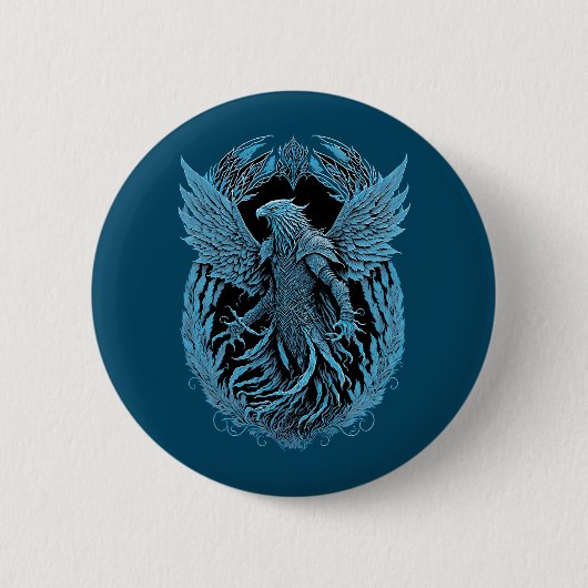 fantasiewezen | Middeleeuwse arend Ronde Button 5,7 Cm (Voorkant)