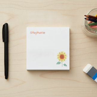 Fantasiezonnebloem met eigen naam post-it® notes