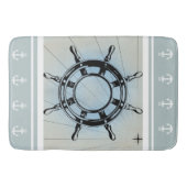 Fantasionblauw Nautical Threatbath Mat (Voorkant)
