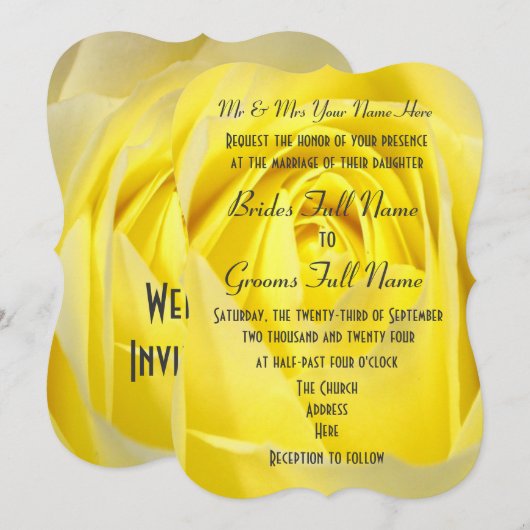 Fantasionbruiloft Kaart (Voorkant / Achterkant)