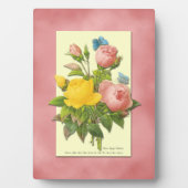 Fantasiroze gele rozen fotoplaat (voorkant)