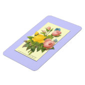 Fantasiroze gele rozen magneet (Linkerzijde)